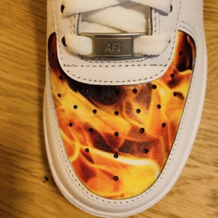 Nike Air Force Fire and Flame Hydrodipping custom