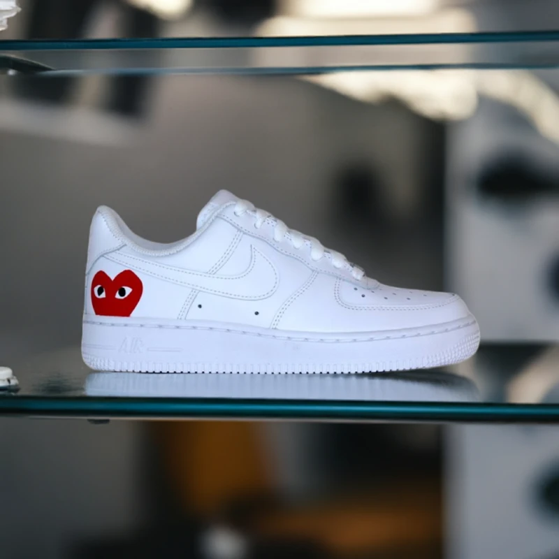 custom nike air force red cdg