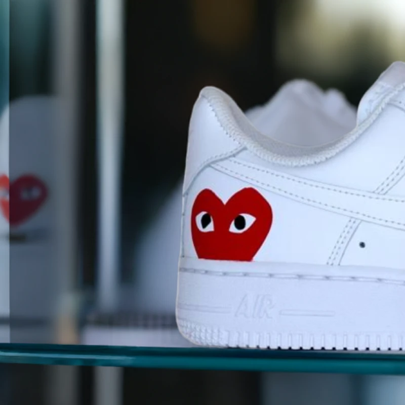 custom nike air force red cdg
