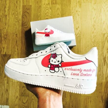 nike air foece 1 hello kitty lana scolaro