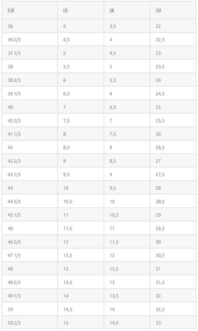 custom sneaker size charts, grössentabelle