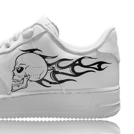 nike air force 1 skulls custom, custom sneakers