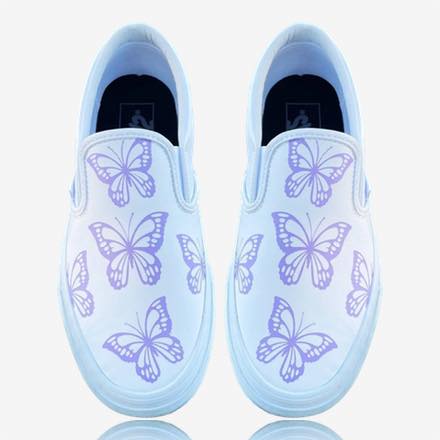 vans slip on butterfly custom, trittkunst custom sneakers