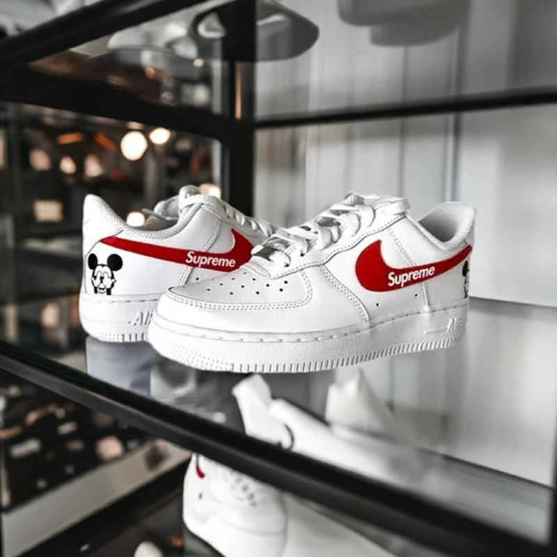custom nike air force 1 supreme mickey