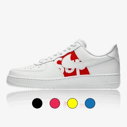 nike air force 1 af1 supreme custom, trittkunst gmbh custom sneakers