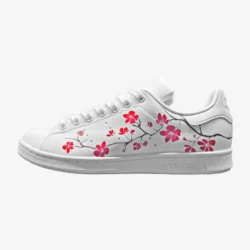 adidas stan smith japanische kirschblüten, trittkunst custom sneaker