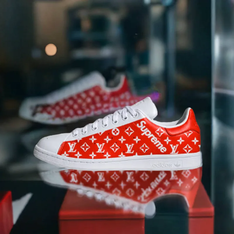 custom adidas stan smith lv supreme 3