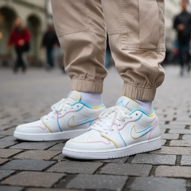 custom air jordan 1 low color outline