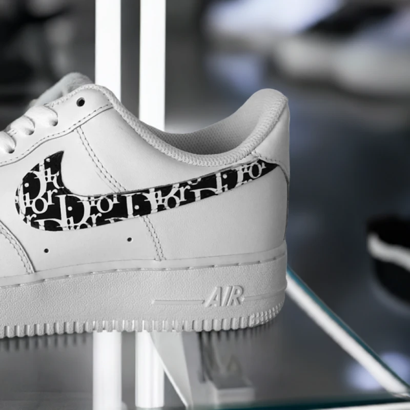 custiom nike air force 1 dior swoosh