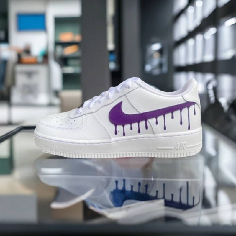custom nike air force 1 dripping swoosh