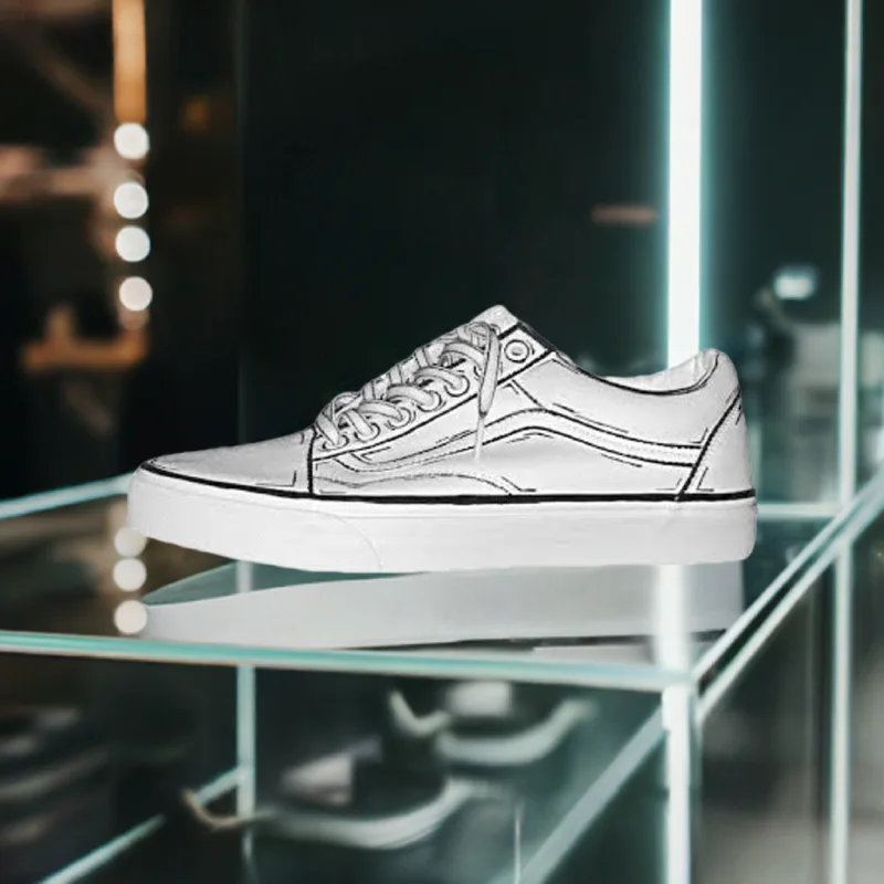 custom old skool cartoon outline