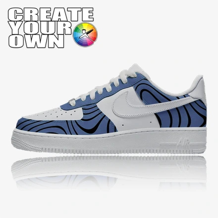 Nike Air Force 1 abstract line custom, custom sneakers, custom sneaker, trittkunst gmbh