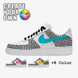 nike air force 1 elephant custom, custom sneakers, custom sneaker, trittkunst gmbh
