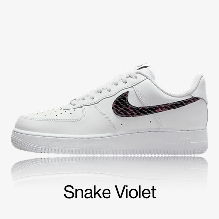 Nike Air Force Snake Violet swoosh Custom