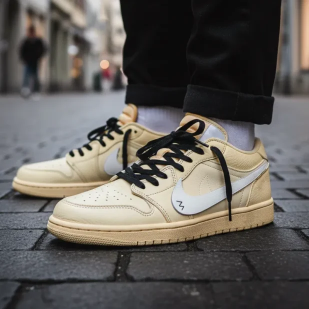 custom air jordan low off white cofee