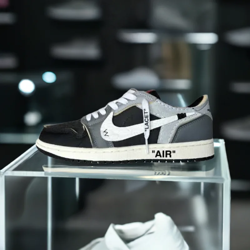 custom nike air jordan 1 low black off white custom
