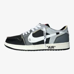 custom sneakers Nike air jordan 1 low x off-white Black custom