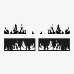 flame schablone, Flame airbrush schablone, Flame vinylschablone