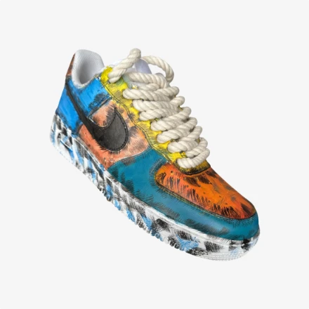 nike air force chaos custom, custom sneakers, custom sneaker, trittkunst Custom Sneakers