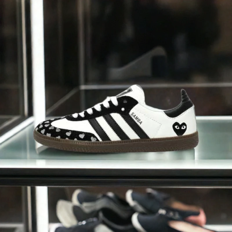 custom adidas samba black cdg