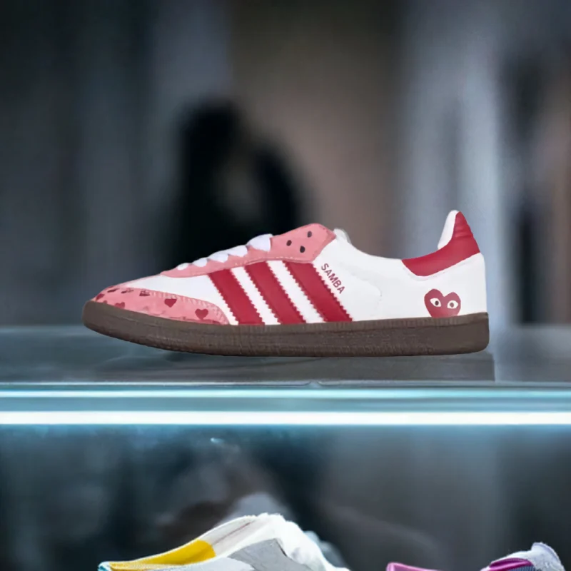 custom adidas samba pink cdg 2