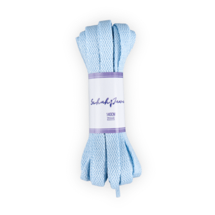 Flache Schnürsenkel hellblau Sneaker 140cm