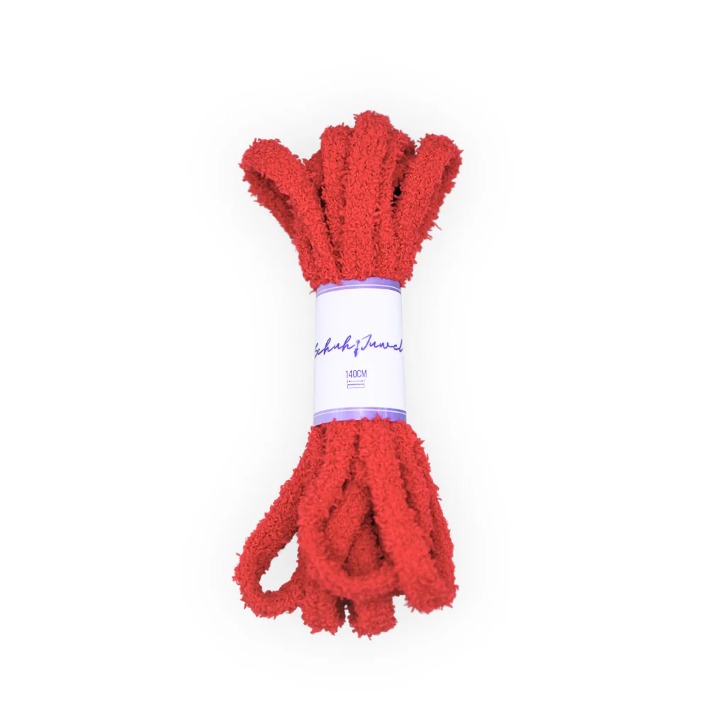 Fluffy Schnürsenkel Rot 140 cm