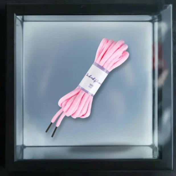 ovale rosa schnürsenkel