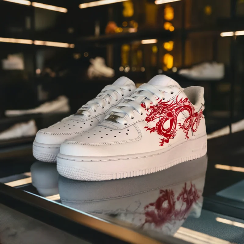 custom nike air force 1 dragon