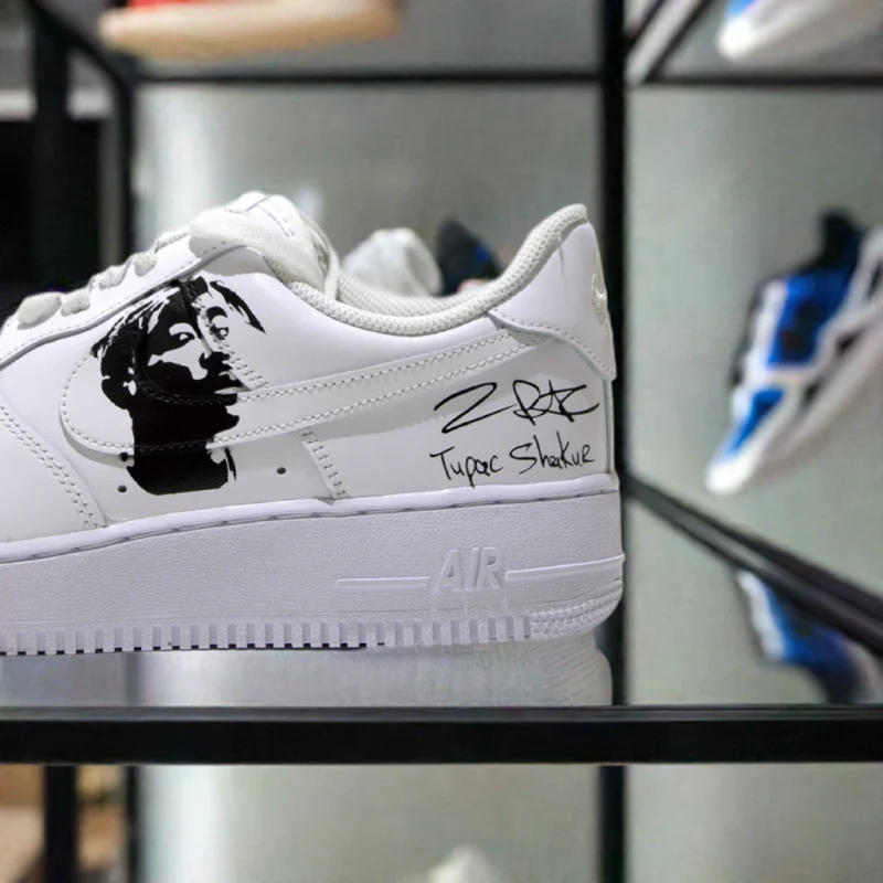 custom nike air force tupac x big