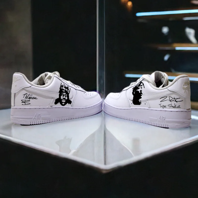 custom nike air force tupac x big