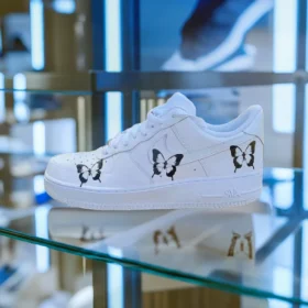 custom nike air force 1 black butterfly