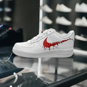 custom nike air force 1 blood drip swoosh