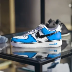custom nike air force 1 blue cartoon