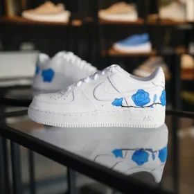 custom nike air force 1 blue rose
