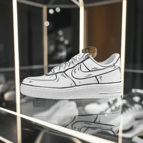 custom nike air force 1 cartoon outline