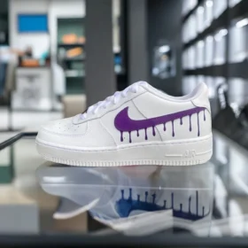 custom nike air force 1 dripping swoosh