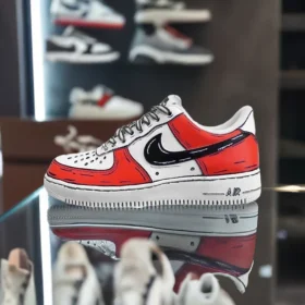 custom nike air force 1 red cartoon