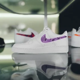 custom nike asir force purple bapa camo
