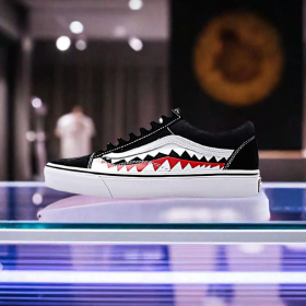 custom vans old skool bape shark