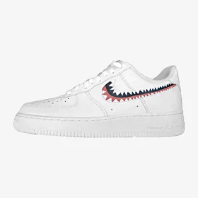 nike air force 1 bape shark custom, custom sneaker, custom sneakers