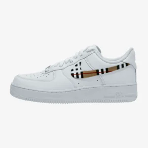 nike air force 1 af1 burberry swoosh custom, trittkunst custom sneakers