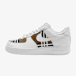 nike air force burberry custom, trittkunst custom sneakers