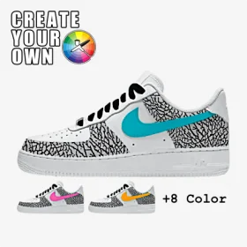 nike air force 1 elephant custom, custom sneakers, custom sneaker, trittkunst gmbh