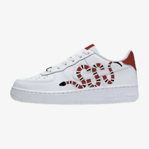 nike air force gucci snake custom, custom sneaker, custom sneakers