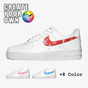custom sneaker nike air force lv swoosh