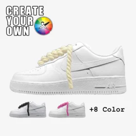 custom sneakers nike air force 1 rope laces