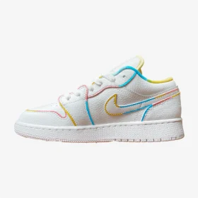nike Air Jordan 1 low rainbow outline custom, custom sneakers, custom sneaker, trittkunst gmbh