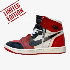 nike air jordan high off white for me, custom sneakers, custom sneaker, trittkunst