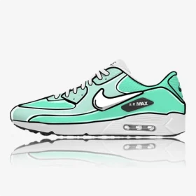 nike air max 90 cartoon custom, custom sneakers, custom sneaker, trittkunst gmbh